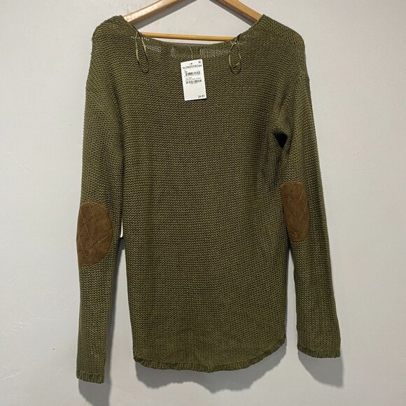 RDI Womens Open Knit Pullover Sweater Green S - Picture 2 of 3